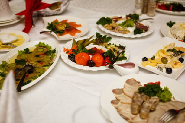 istock Party meals on the table banquet table 912404964