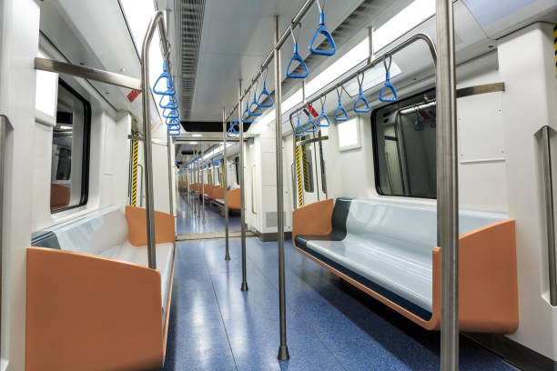 istock empty metro train interior scene in shanghai,China 912406346