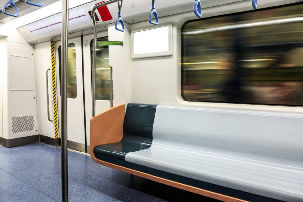 istock empty metro train interior scene in shanghai,China 912406442