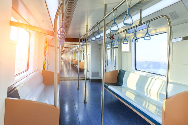 istock empty metro train interior scene in shanghai,China 912406542