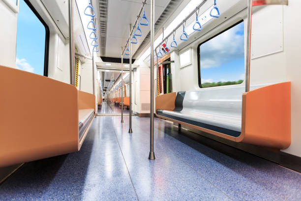 istock empty metro train interior scene in shanghai,China 912406648