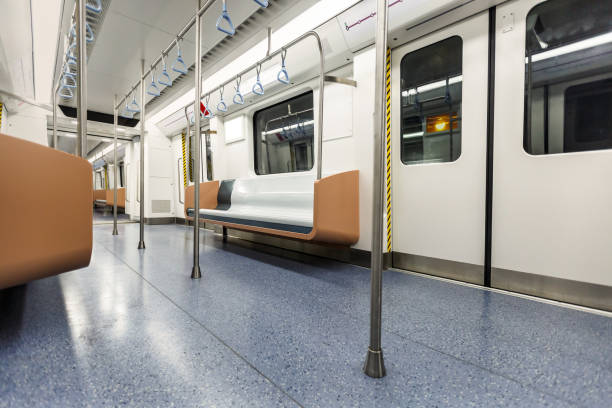 istock empty metro train interior scene in shanghai,China 912406714