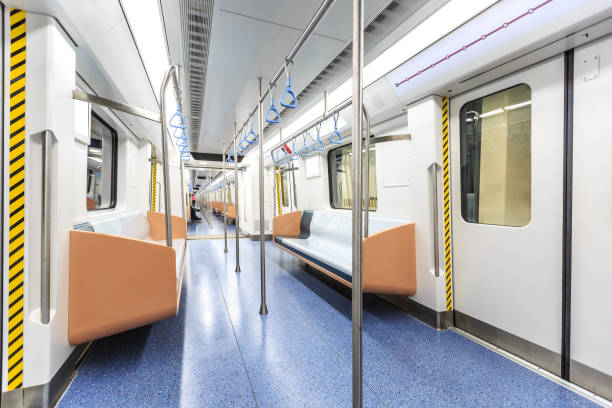 istock empty metro train interior scene in shanghai,China 912406716