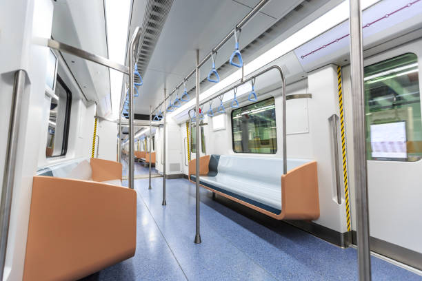 istock empty metro train interior scene in shanghai,China 912406802