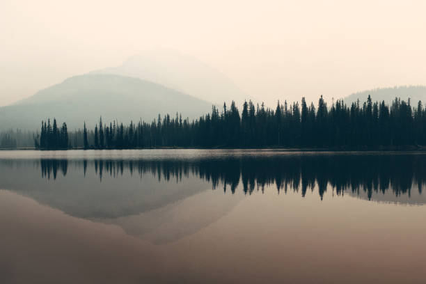 istock Foggy mountain lake 912413898