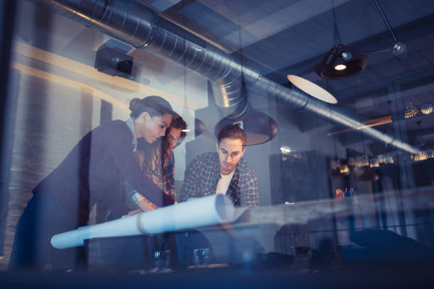 istock Female leaders. Group of young architects working together in architecture studio 912417332