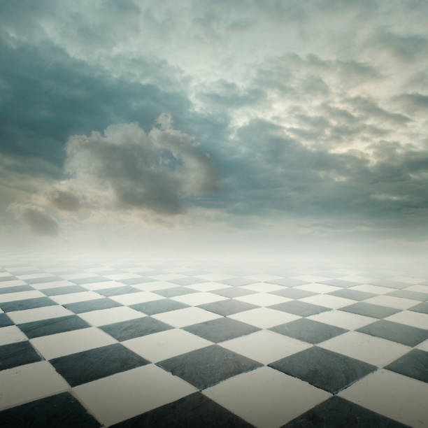 chequered floor landscape chequered floor landscape with cloudy sky chess board photos stock pictures, royalty-free photos & images