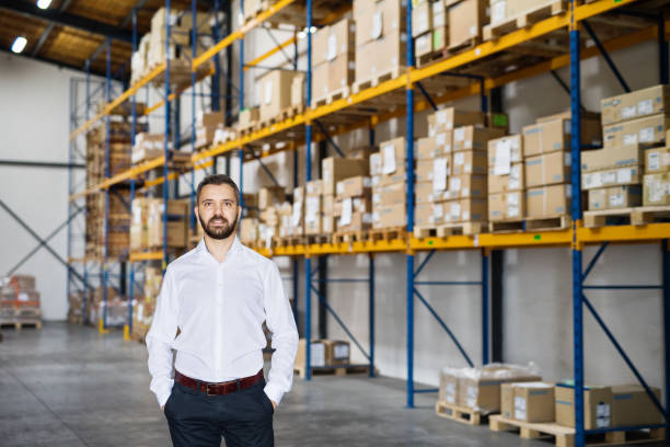 istock Portrait of a male warehouse worker or supervisor. 912426868