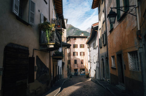 istock Cute medieval Chiavenna town, Italy. 912462666