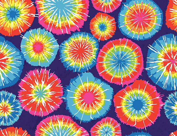 ilustrações de stock, clip art, desenhos animados e ícones de seamless repetir tingimento de fundo - tie die