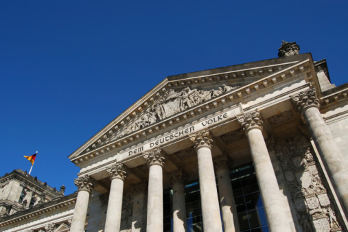 Berlin, Germany - June 19, 2022: The Reichstag building, which houses the German parliament, the Bundestag.