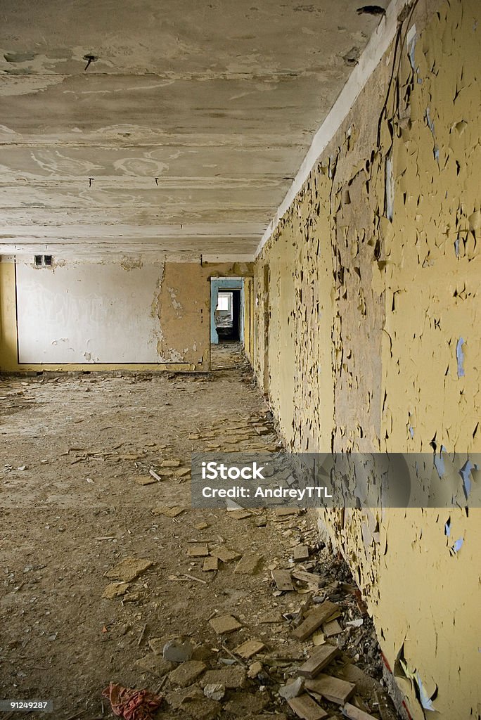 Destroyed gallery interior  Abstract Stock Photo