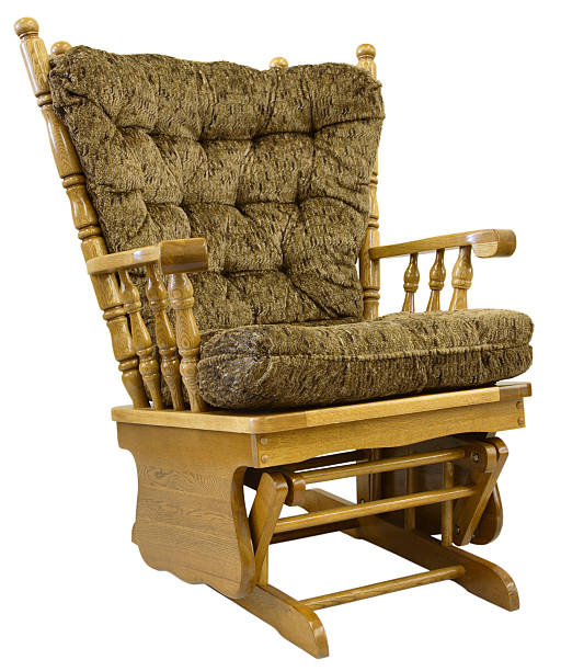 Oak Glide Rocking Chair stock photo