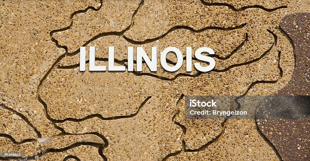 Illinois-Text - Lizenzfrei Bedecken Stock-Foto