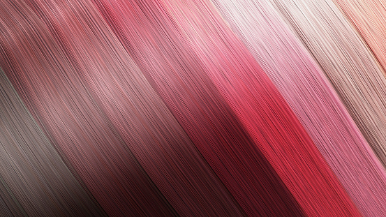 Ejemplo de pelo diferentes colores como fondo 3d render en blanco photo