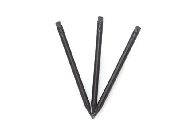istock Set of three pencils with rubbers aligned as arrow 912505466