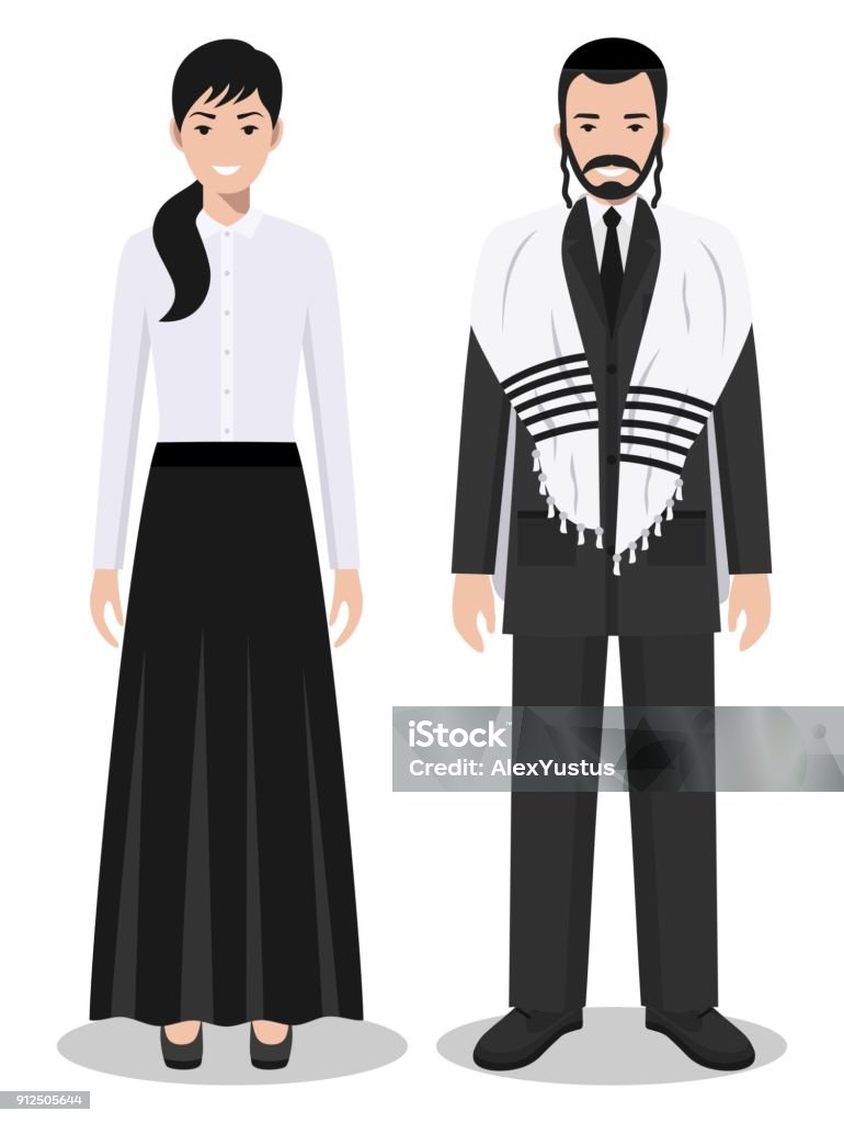 Ilustración de Conjunto De Pie Juntos Judío Hombre Y Mujer En La Vestimenta Tradicional Aislada Sobre Fondo Blanco En Estilo Plano Israelíes Las Diferencias En El Vestido Nacional Ilustración De Vector y Ilustración de Conjunto De Pie Juntos Judío Hombre Y Mujer En La Vestimenta Tradicional Aislada Sobre Fondo Blanco En Estilo Plano Israelíes Las Diferencias En El Vestido Nacional Ilustración De Vector y