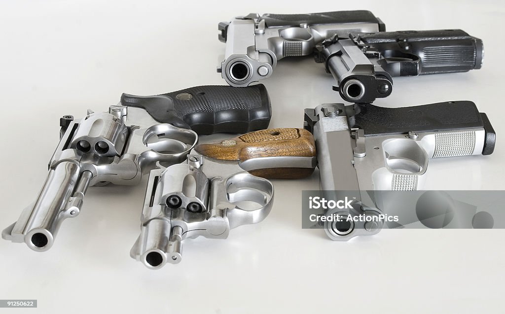 Guns On Their Sides  Cut Out Stock Photo