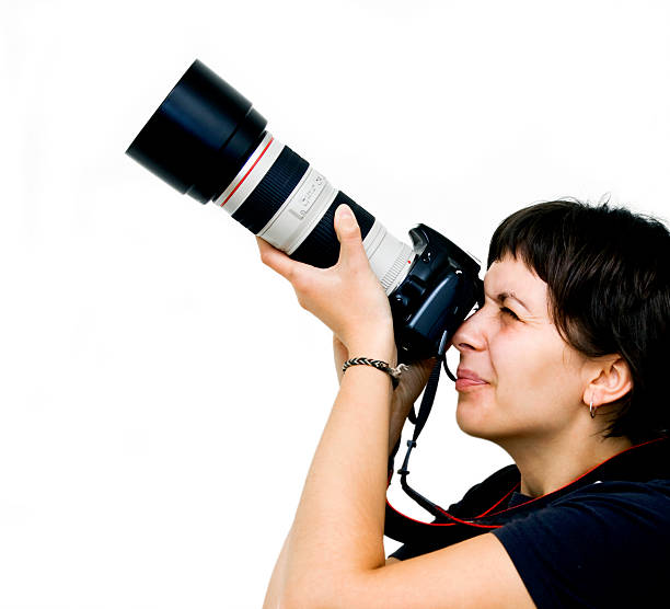 istock Young female photographer 91250827