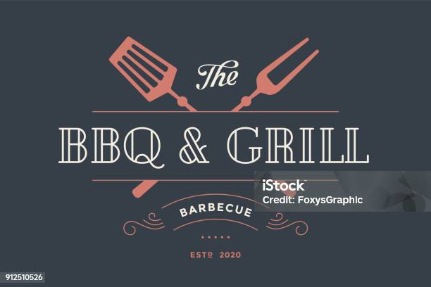 Label Template For Meat Restaurant Stock Illustration - Download Image Now - Barbecue Grill, American Culture, Backgrounds