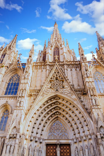 istock Arches and Steeples on Barcelona Church 912513672