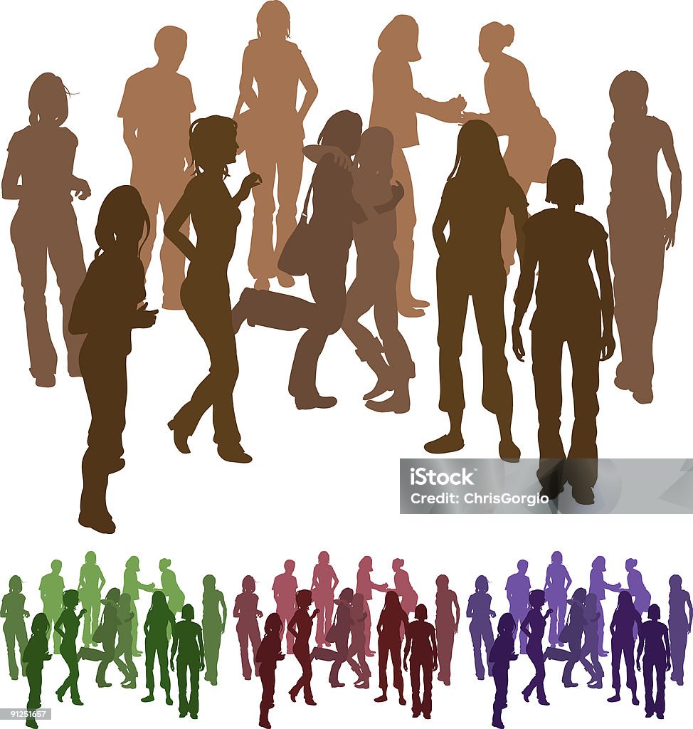 Group of friends  Adolescence stock illustration