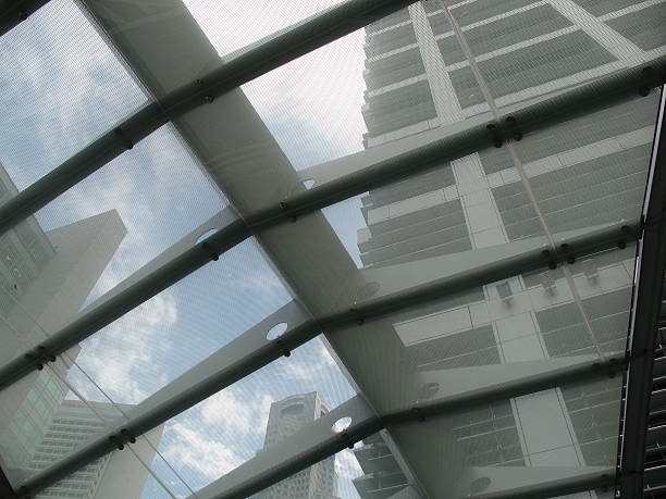 istock Business District through the roof view 91254036
