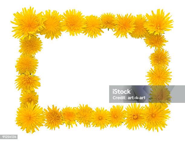 Gelbe Danielon Frame Stockfoto und mehr Bilder von Ankündigung - Ankündigung, Bilderrahmen, Blume