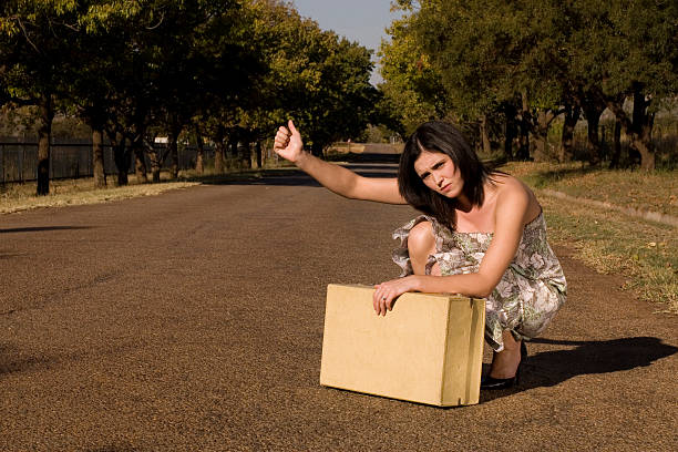 istock Daydress next to suitcase 91254200