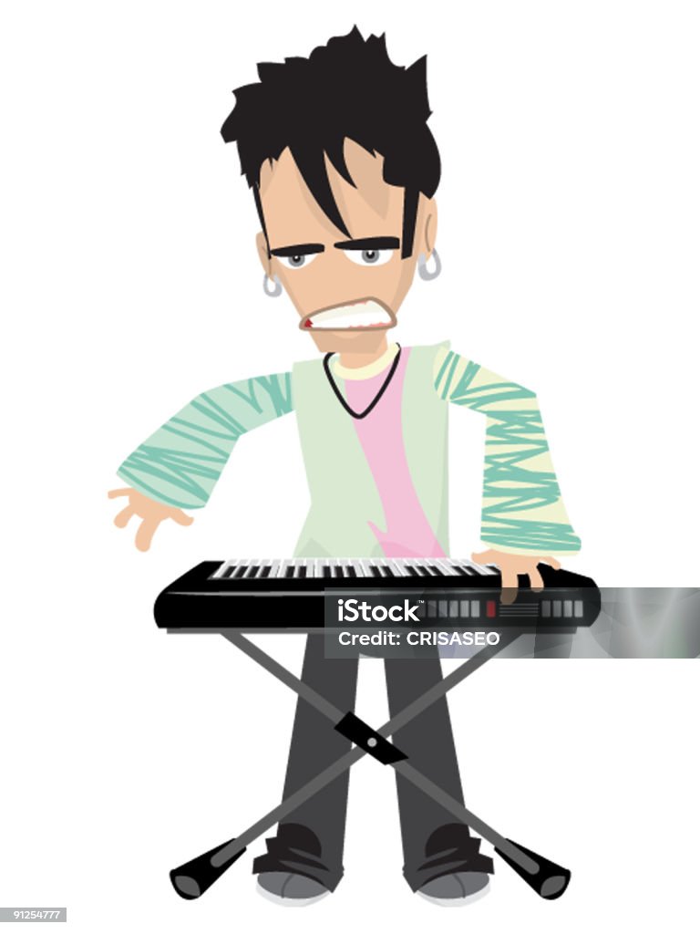 Angry Keyboard Player Angry Keyboard Player Stock Illustration - Download Image Now - Cartoon ...
