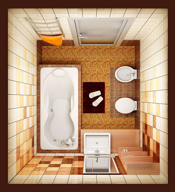istock top view of the bathroom 91255514