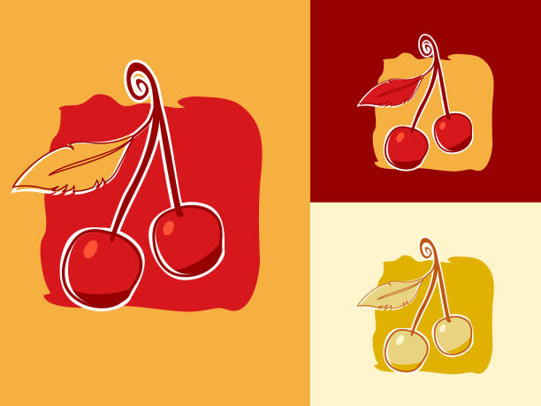 Cherries vector art illustration