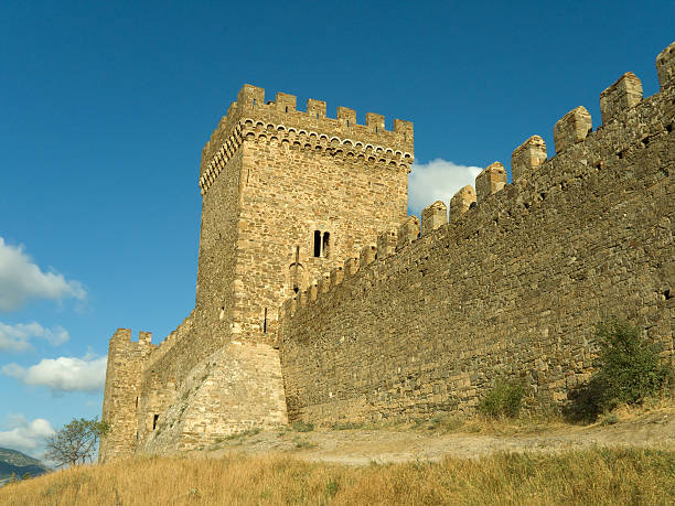 istock Tower and wall of fortress 91256067
