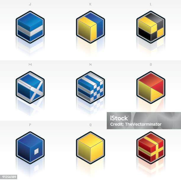 Международный Морской Сигнал Fags Иконки Набор Элементы Дизайна — стоковая векторная графика и другие изображения на тему Без людей