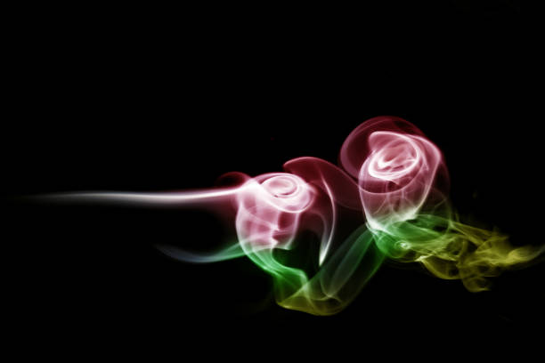 istock white,blue, black and rainbow colorful smoke pattern, texture, background 912567544