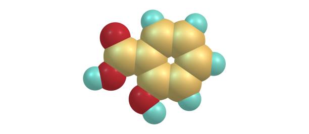 istock Salicylic acid molecular structure isolated on white 912578594