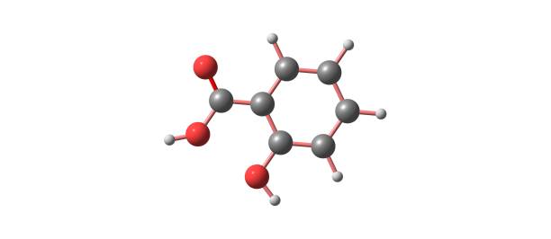 istock Salicylic acid molecular structure isolated on white 912578718