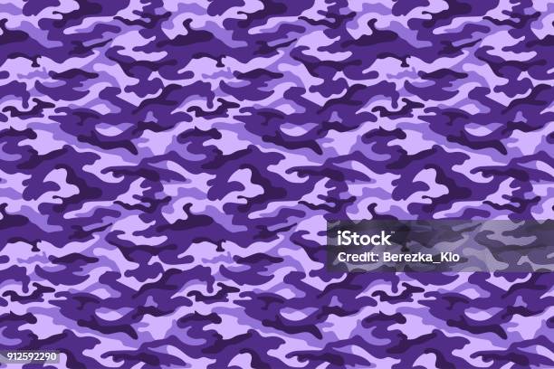 Purple Camouflage Texture Vector Stock Illustration - Download Image Now - Camouflage, Purple, Vector