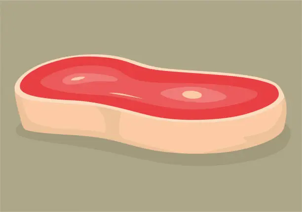 Vector illustration of Meat steak vector illustration