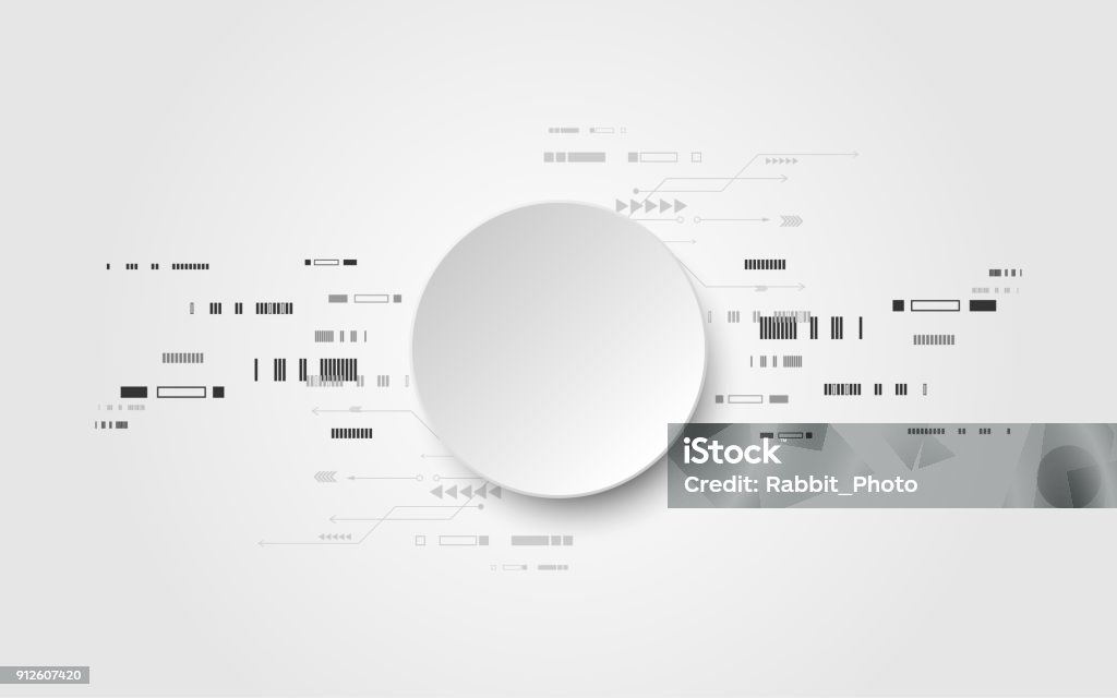 Grey Graphics Technology Grey White Abstract Technology Background With Various Technology ...