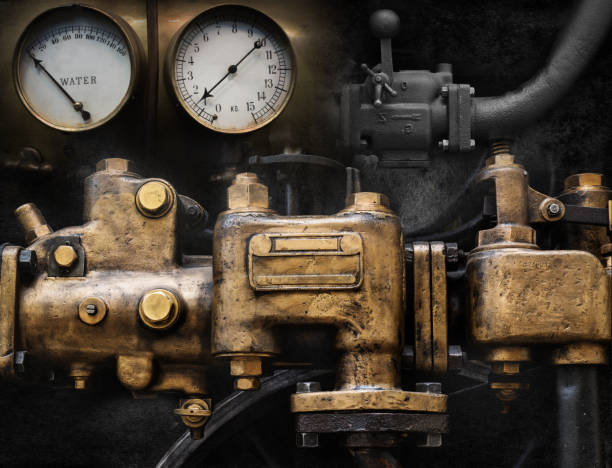istock Mechanical and Steampunk grunge background collage. Old mechanism. 912611496