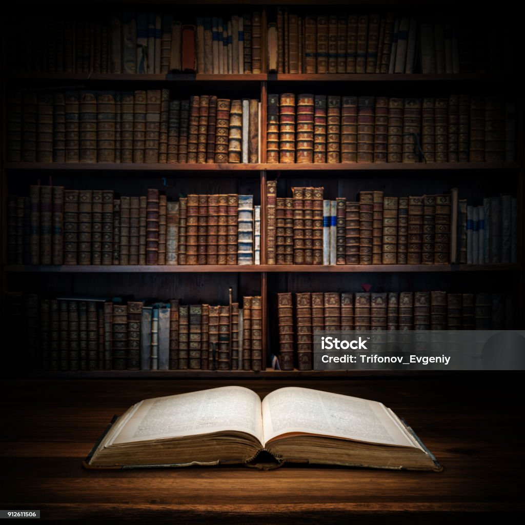 Books books in the library Old Book Stock Photo