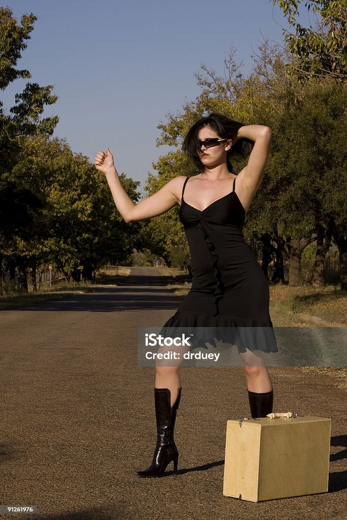 Provokative brunette thumb - Lizenzfrei Abgeschiedenheit Stock-Foto