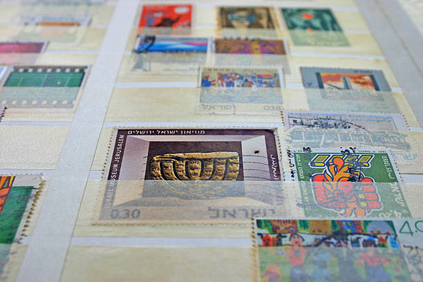 istock Vintage stamps Israel 91262427