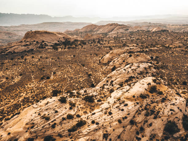 aerial view of moab landscape