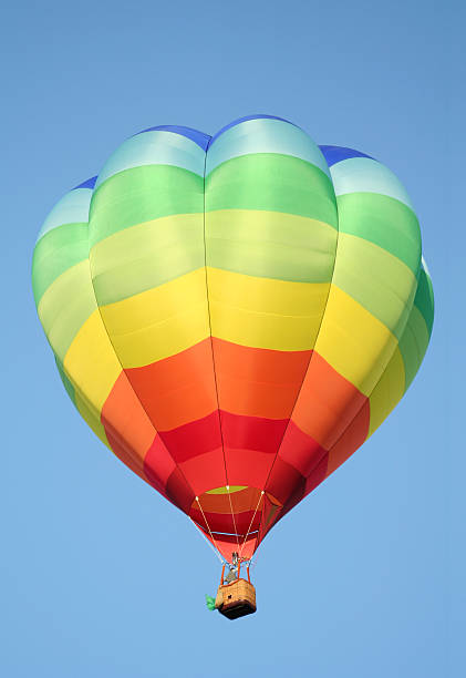 istock Rainbow Striped Hot Air Balloon 91263346