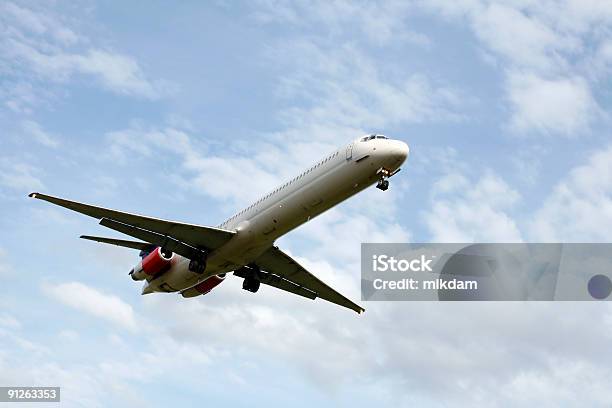 Jet Landing Stock Photo - Download Image Now - Air Vehicle, Aircraft Wing, Airplane