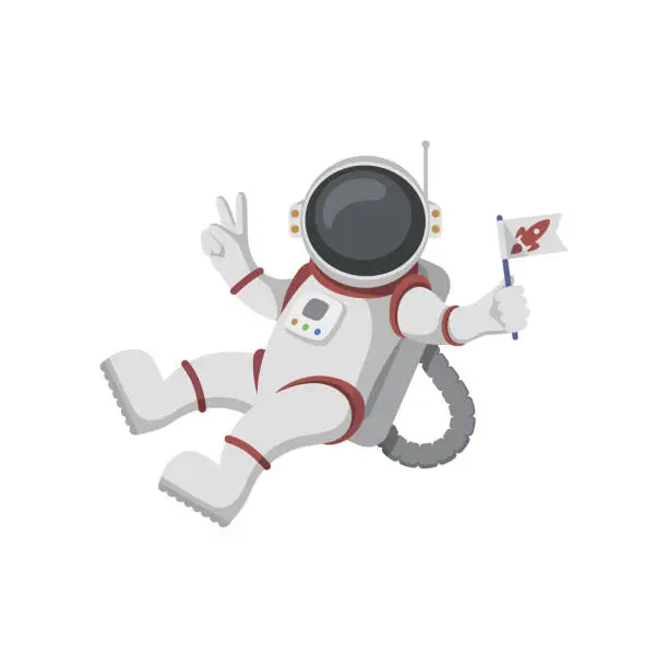 Vector illustration of Astronaut isolated on white background