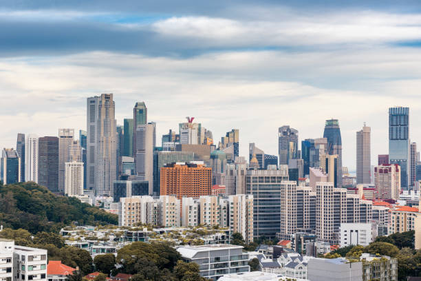 istock Singapore business downtown at daylight, sunrise scene 912640408