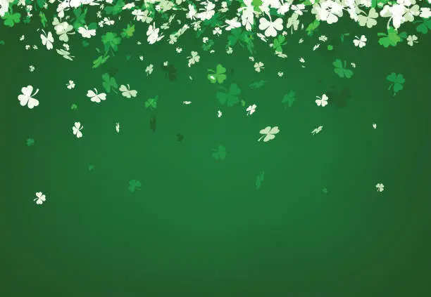 Vector illustration of Green St. Patrick's day background.